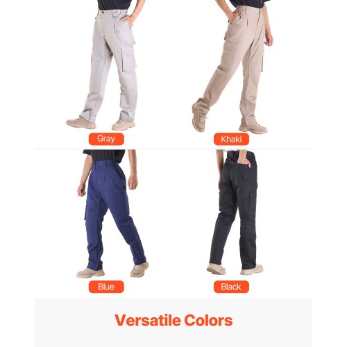 FR Pants for Men Flame Retardant Cargo Pants Multi Pockets M Size Grey