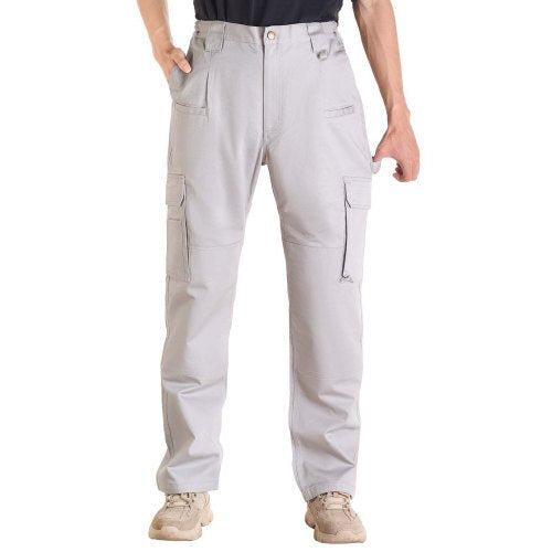 FR Pants for Men Flame Retardant Cargo Pants Multi Pockets M Size Grey