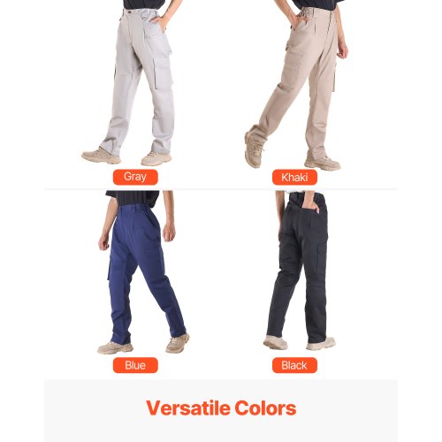 FR Pants for Men Flame Retardant Cargo Pants Multi Pockets M Size Khaki