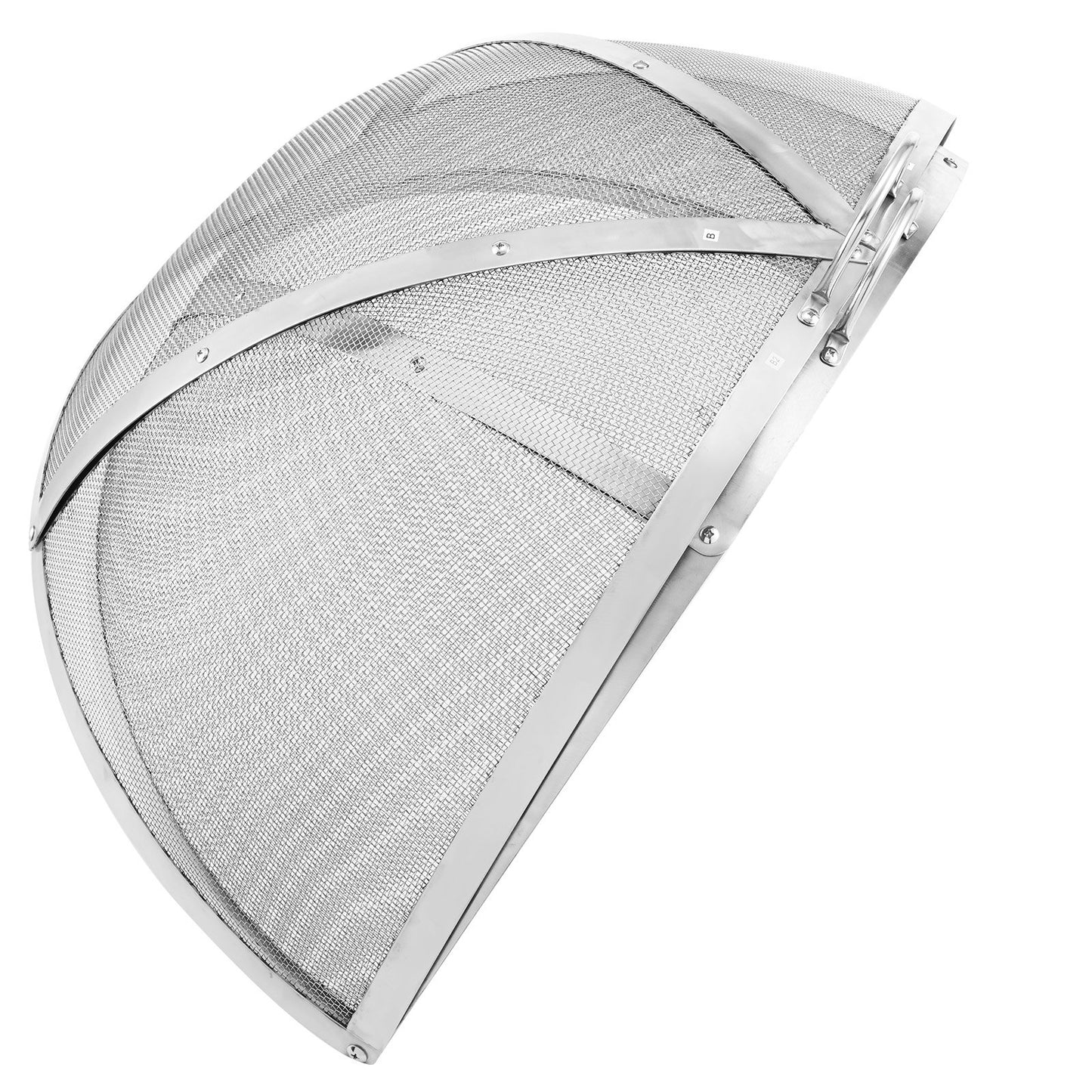 Firepit Spark Screen Cover, 30" Diameter, Outdoor Firepit Ring Cover Round Accessories, Fire Pit Metal Cover, Easy-Open Stainless Steel Fire Ring Covers for Patio Fire Pits Backyard