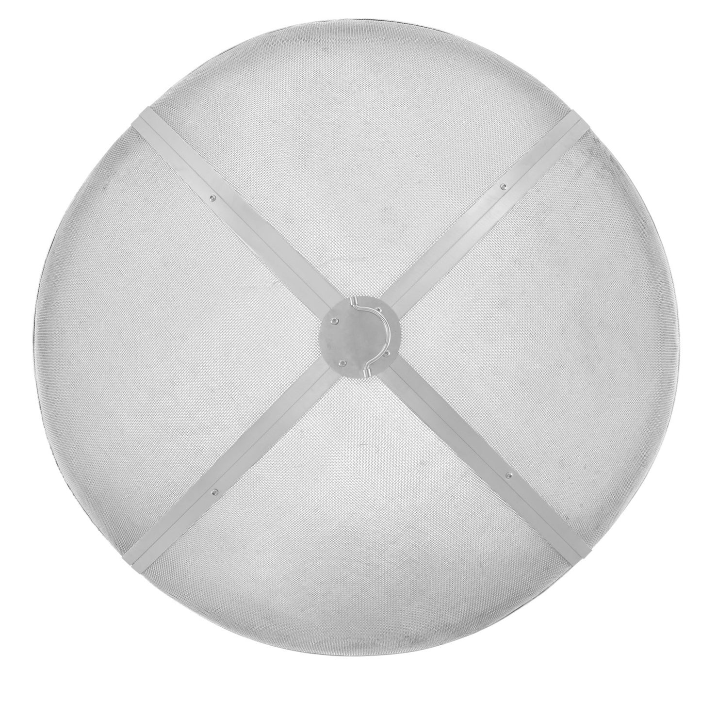 Fire Pit Spark Screen Round 40", förstärkt metallskydd i kraftigt stål, lock för utomhuseldstad, lättöppningsbara toppskärmskydd runda med ringhandtag för utomhusterrass med eldstäder bakgård