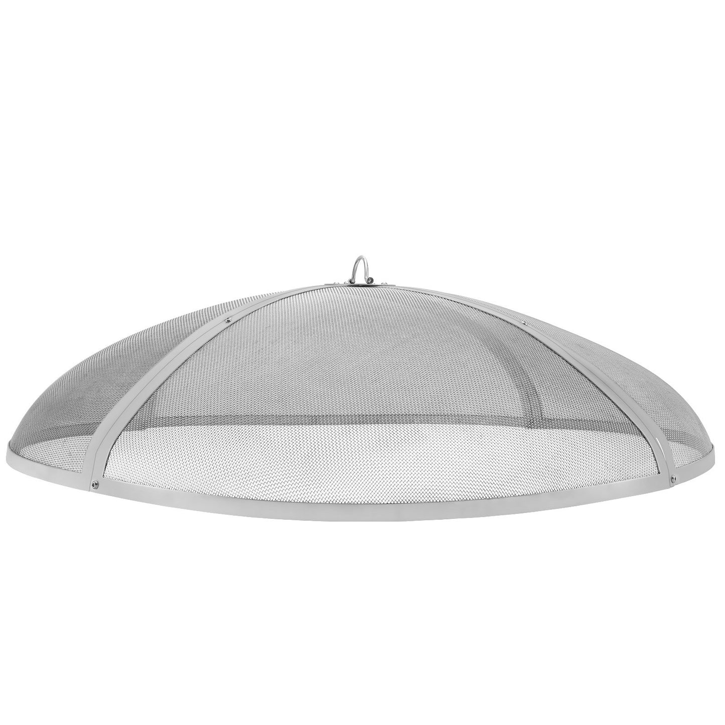 Fire Pit Spark Screen Round 40", förstärkt metallskydd i kraftigt stål, lock för utomhuseldstad, lättöppningsbara toppskärmskydd runda med ringhandtag för utomhusterrass med eldstäder bakgård