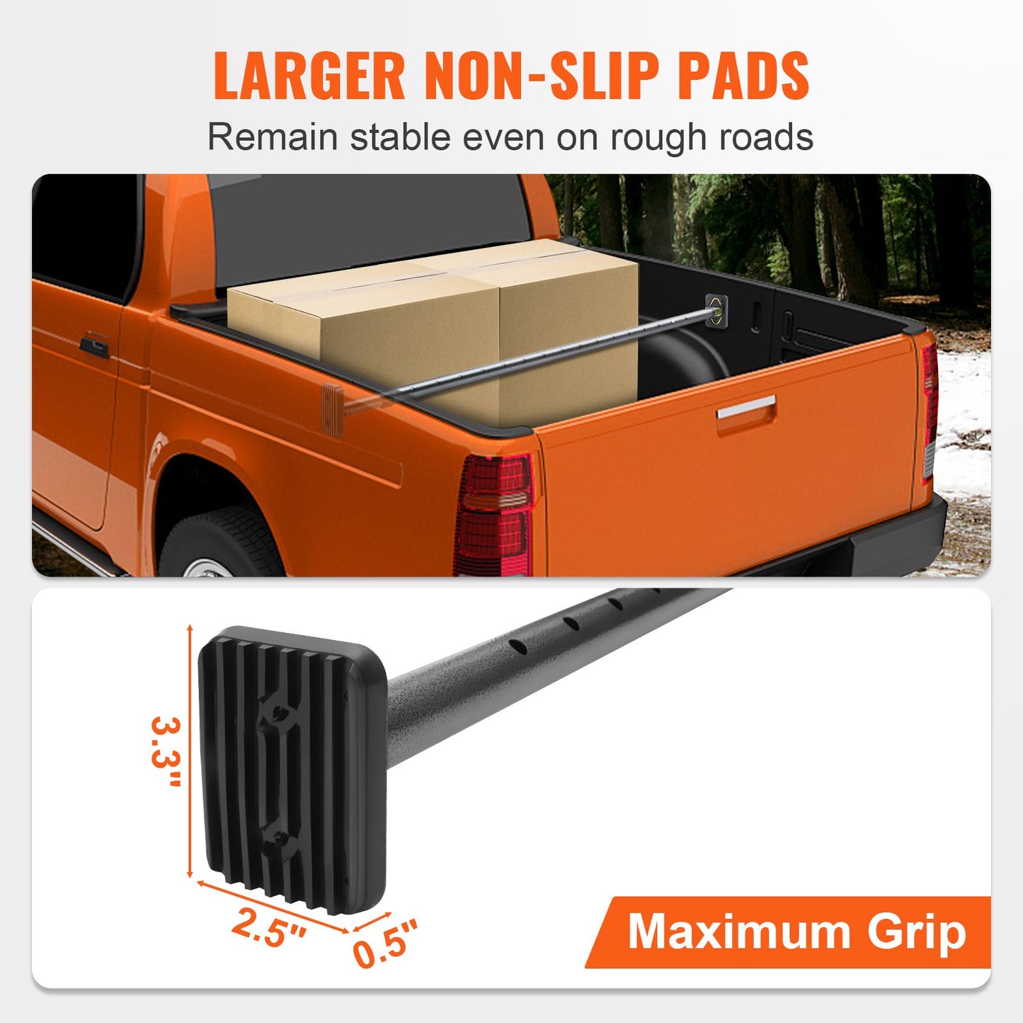 Justerbar Cargo Bar Pickup Lastbil Sänghållare Spärrstabilisator 40"-73
