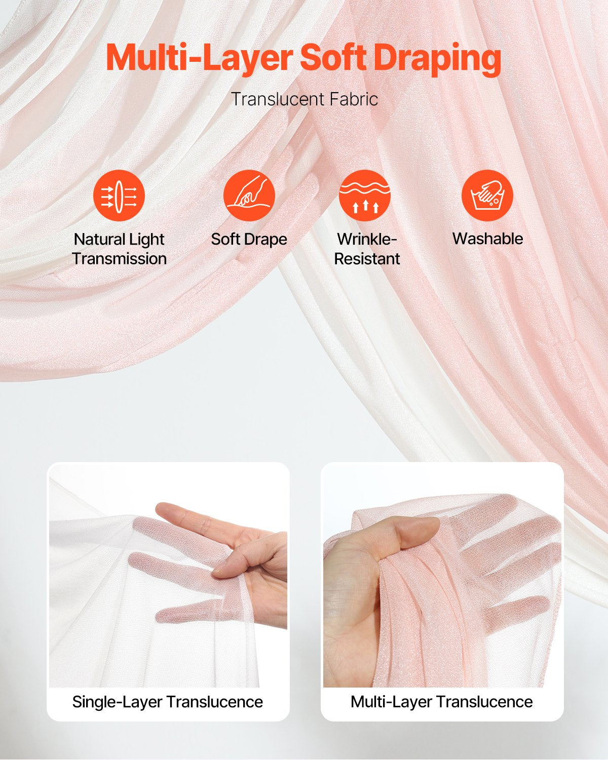 Artificial Wedding Arch Flowers Kit Pink With 2pcs Flowers 2pcs Drapes