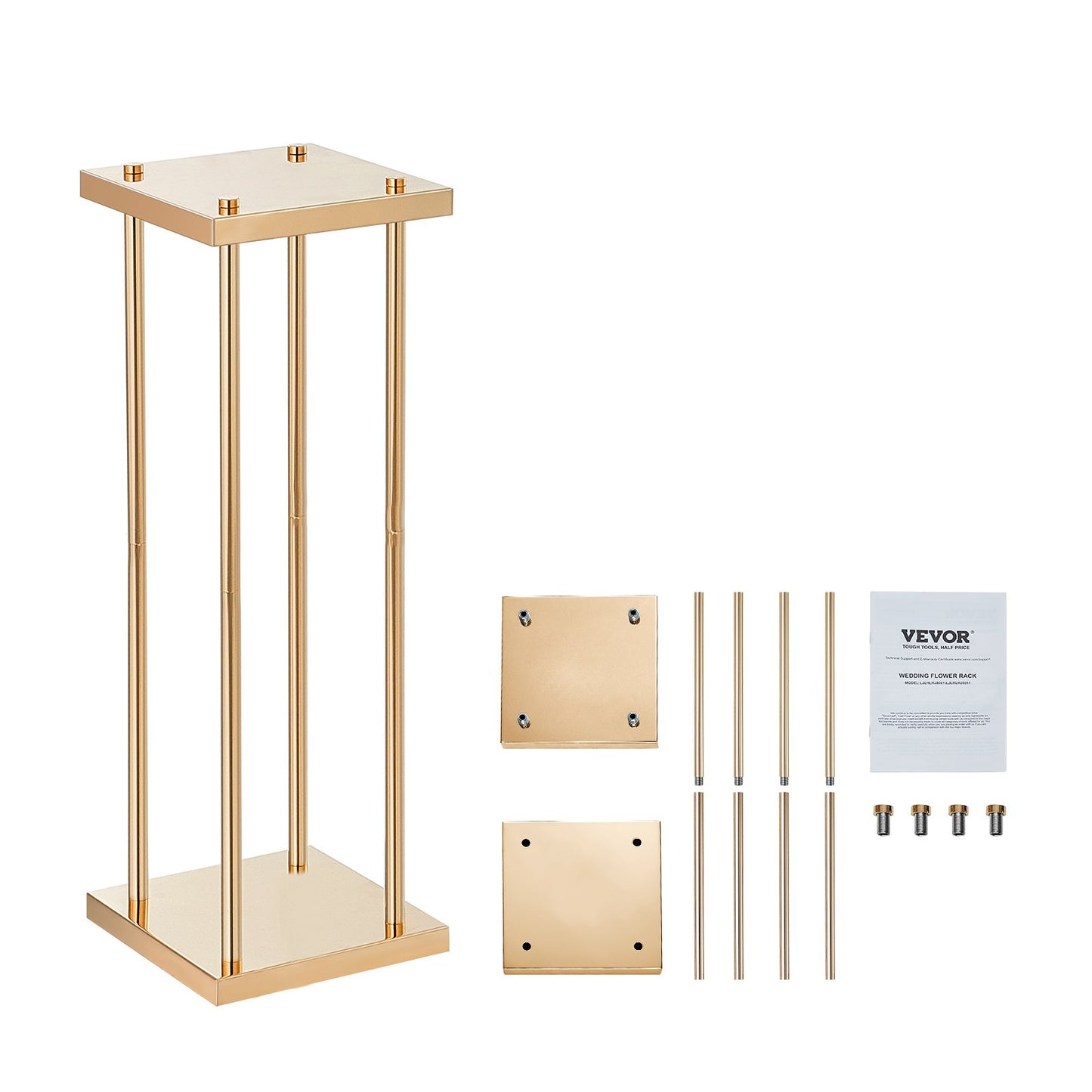 4 STK Guldmetallkolumn bröllopsblomsterställ, 31,5 tum/80 cm högt med metalllaminat, vass geometriska mittpunktsställ, cylindriskt blommig displayställ för evenemangsmottagning, festvägledningar