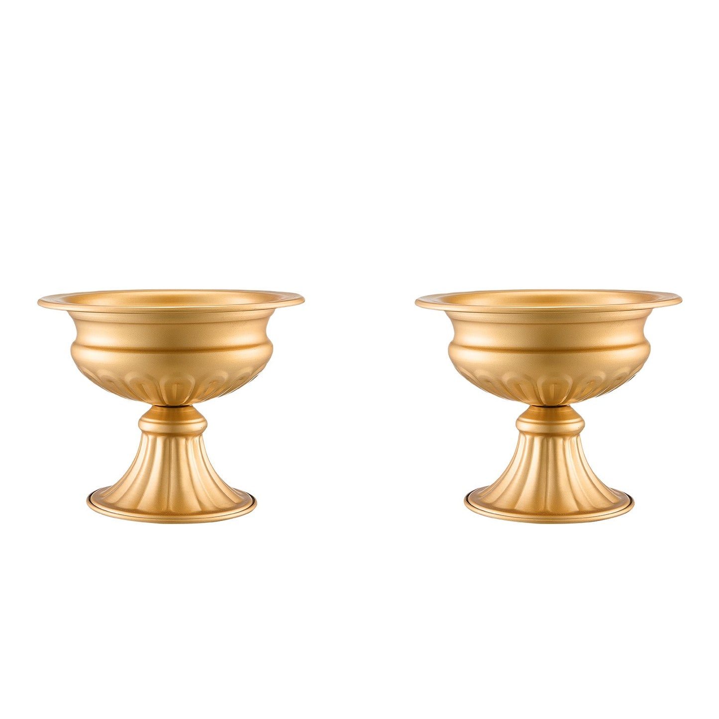 10 STK 16cm/6.3” Bröllopsblommorvas Metall Guld Blomstativ för bord
