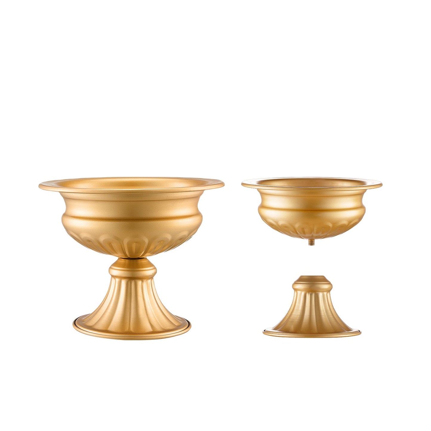 10 STK 16cm/6.3” Bröllopsblommorvas Metall Guld Blomstativ för bord