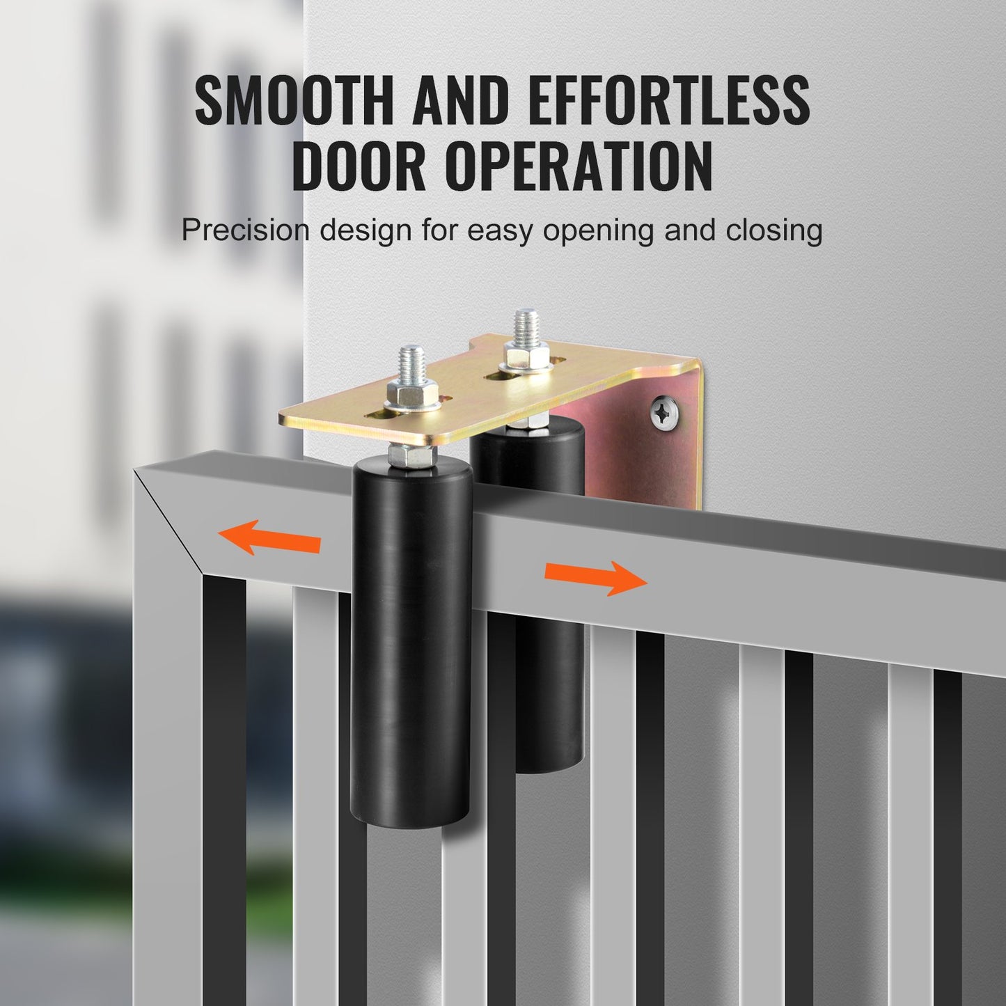 Sliding Gate Kit 6” Rullande hårdvara med L-fäste Justerbar för dörr