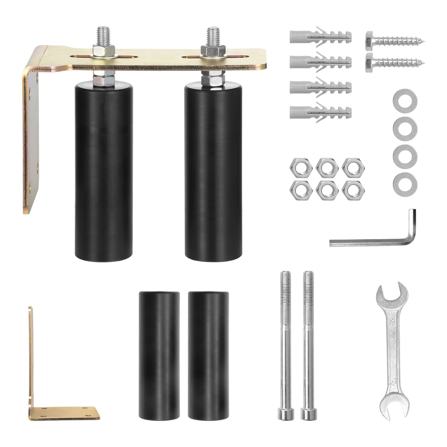 Sliding Gate Kit 6” Rullande hårdvara med L-fäste Justerbar för dörr
