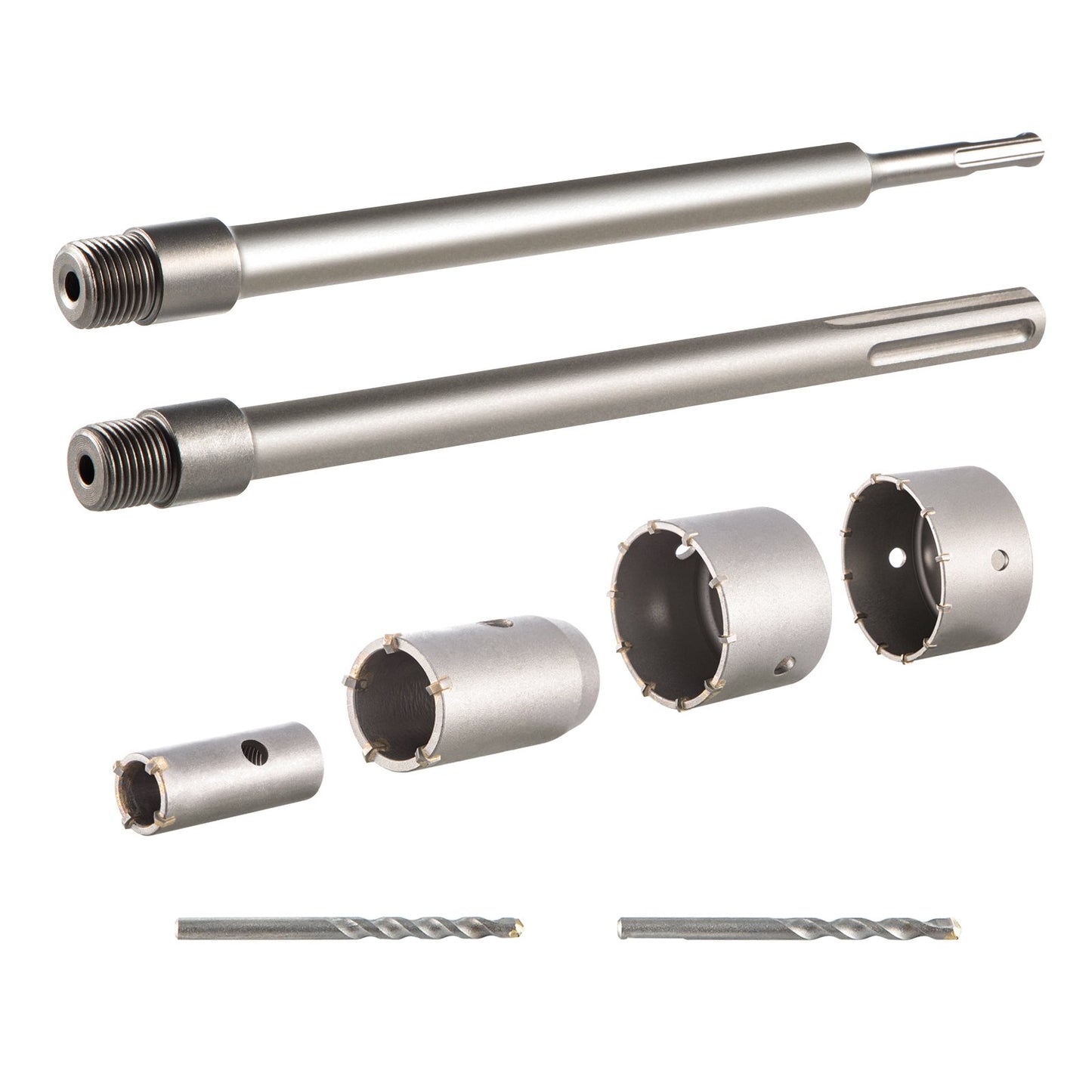 Betonghålsågssats, 30/40/65/80/100 mm borrsats SDS Plus eller SDS Max Shank Vägghålskärare med 11,8"/300 mm vevstake för tegel, betong, cement, stenmur, murverk, kakel