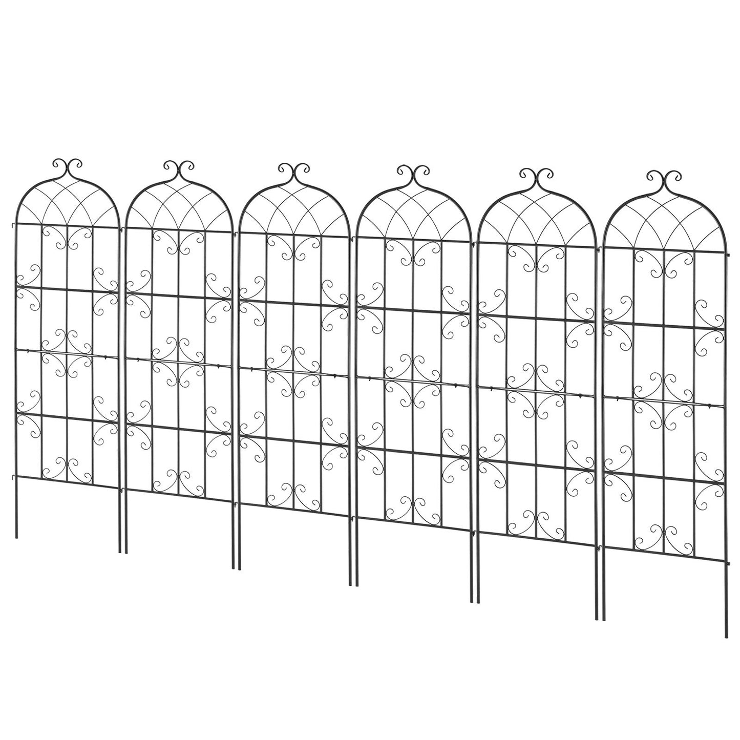4-pack metall trädgårdsspaljé för klätterväxtstöd 71x20 i rostsäker