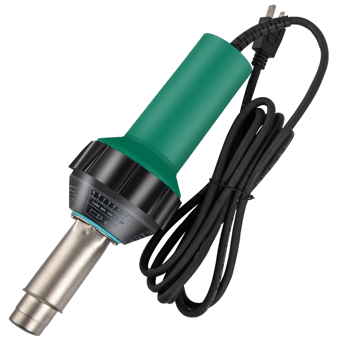 Taksvetsare, 8 st PVC-svetspistol, 1600W varmluftsplastsvetsare, 220V PVC-värmepistol, plastsvetsare med glimmerrörsvärmekärna, steglös temperaturreglering 104-1112 °F Plastsvetssats