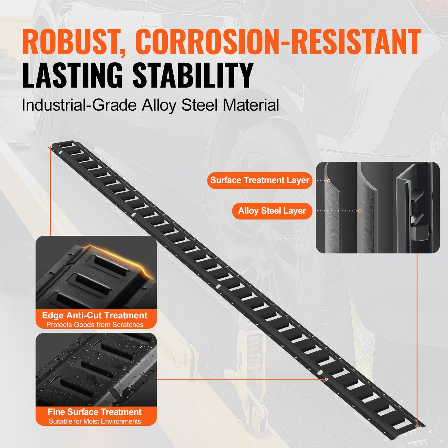 E Track Tie-Down Rail Kit, 18PCS 5' E-Tracks Set innehåller 4 stålskenor & 8 O-ringsankare & 4 fästanordningar med D-ring & 2 spärrband, Säkringstillbehör för lastmotorcyklar, 2000 lbs