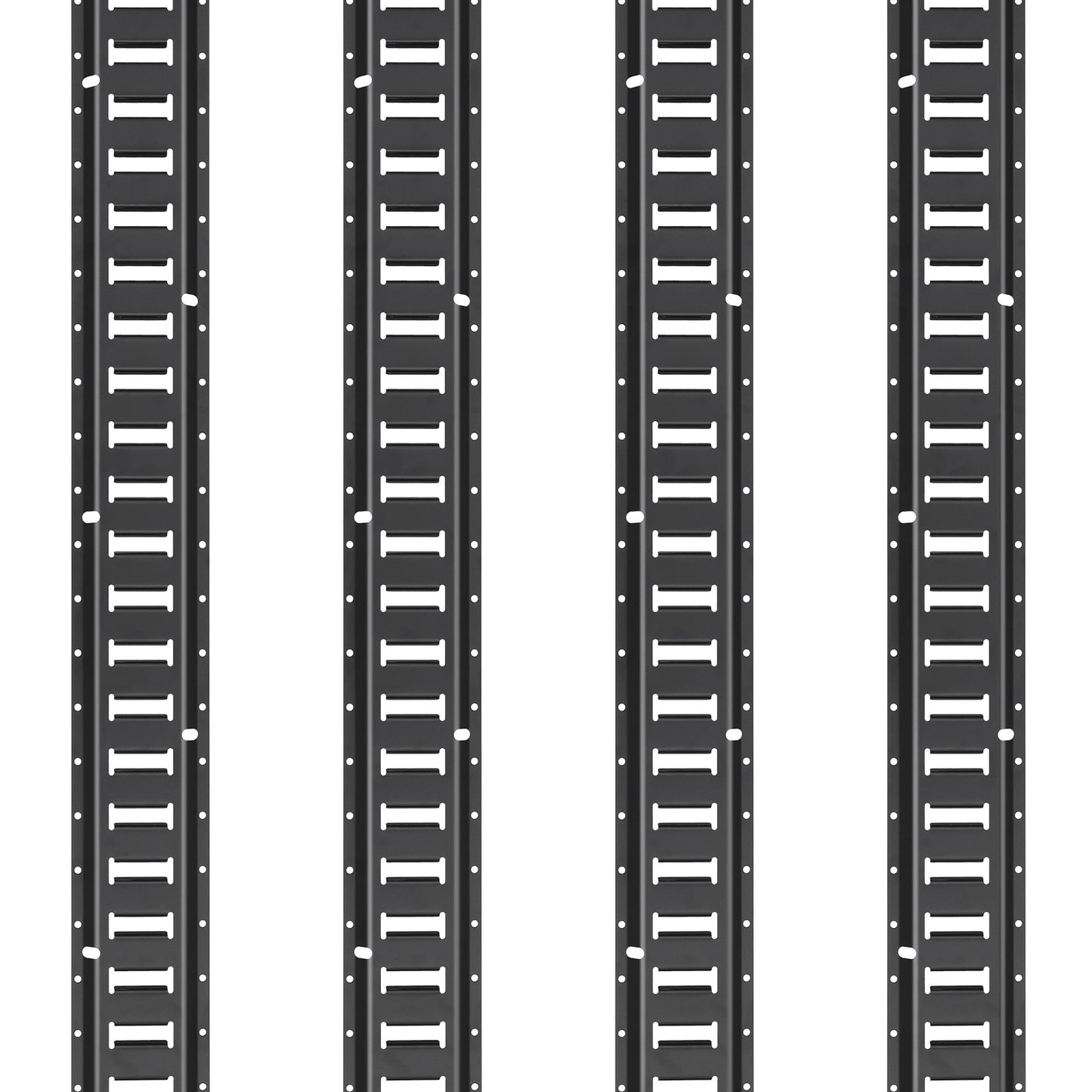 E Track Tie-Down Rail Kit, 18PCS 5' E-Tracks Set innehåller 4 stålskenor & 8 O-ringsankare & 4 fästanordningar med D-ring & 2 spärrband, Säkringstillbehör för lastmotorcyklar, 2000 lbs