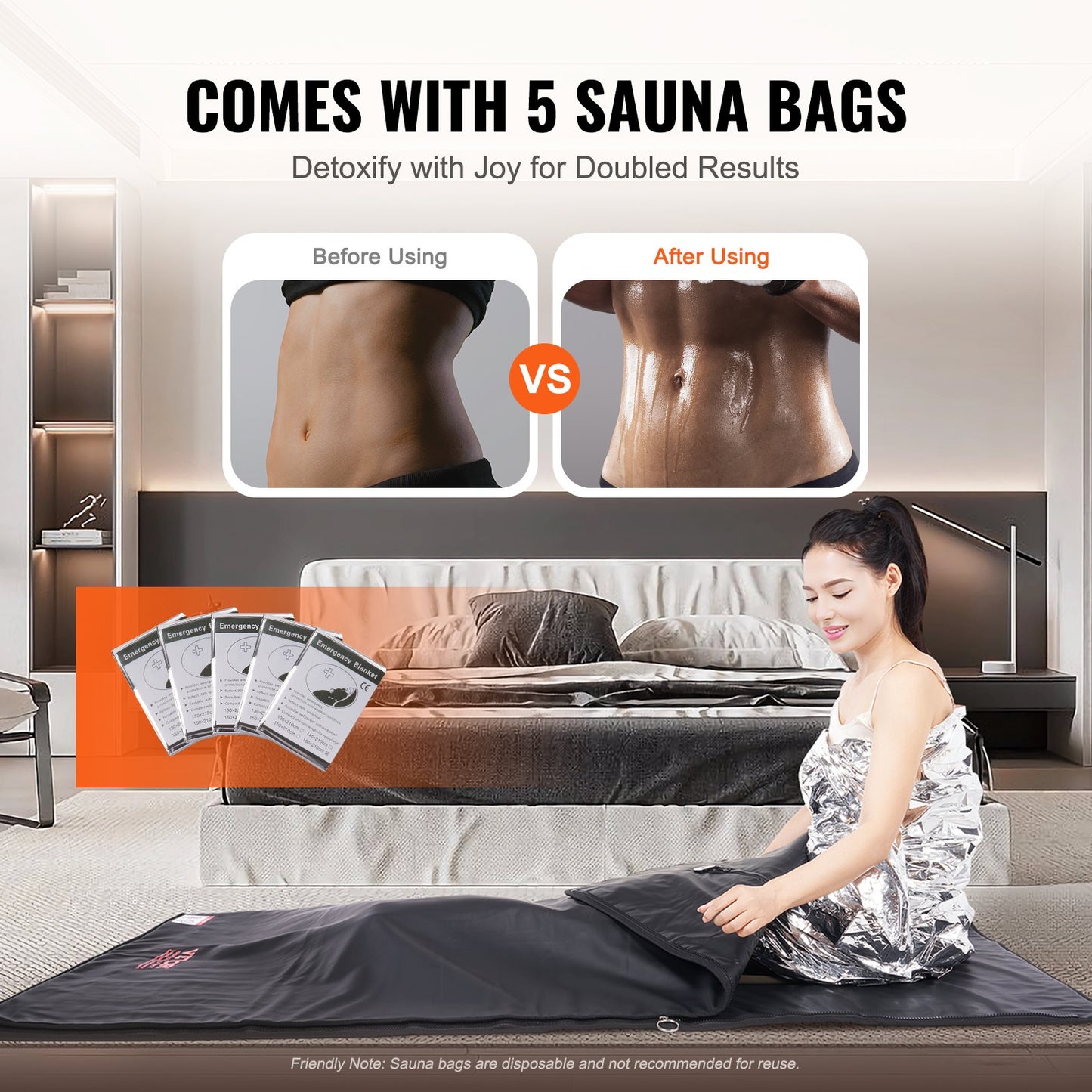 Sauna blanket far infrared heating with armholes for detox