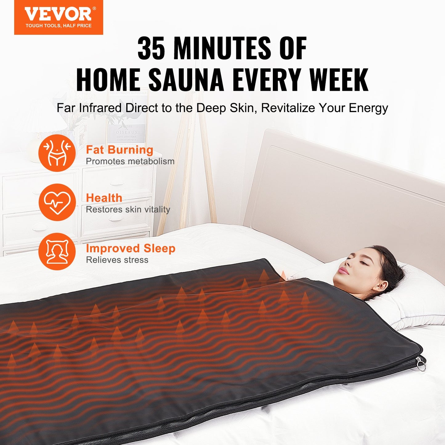 Sauna blanket far infrared heating for detoxification and weight loss