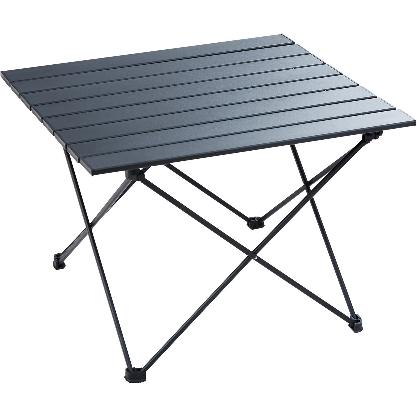Klappbarer Campingtisch, tragbarer Beistelltisch für den Außenbereich, leichter Klapptisch, ultrakompakter Arbeitstisch aus Aluminiumlegierung mit Tragetasche, zum Kochen, Strand, Picknick, Reisen, 22,2 x 15,9 Zoll, Schwarz