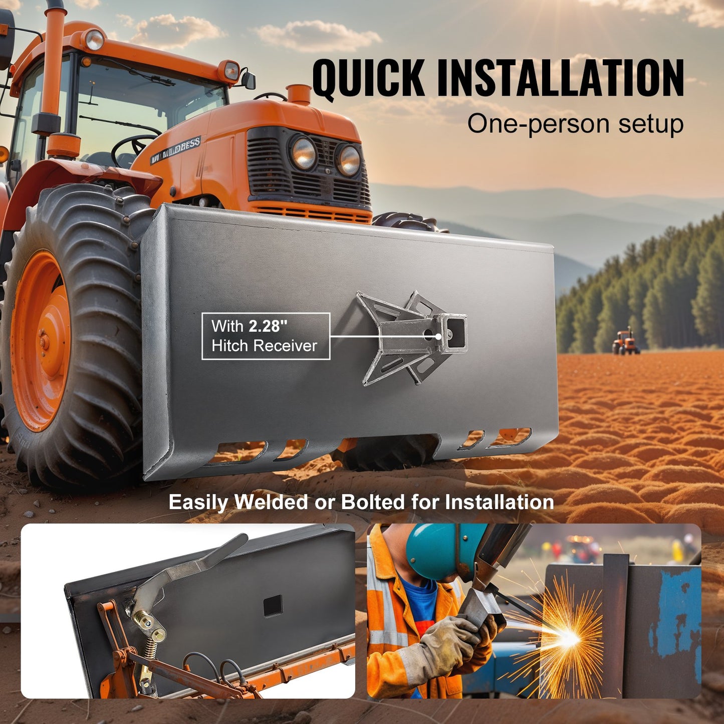 1/4" Skid Steer-fästeplatta Skid Steer-fäste snabbfäste