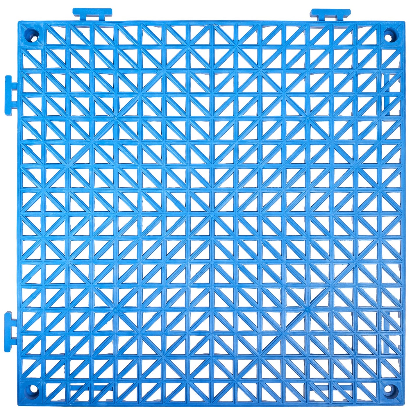 Modular Interlocking Pad, 55 Pack 30 x 30 cm Splice Drainage Mats, Soft PVC Interlocking Drainage Floor Tiles, Non-Slip Drainage Holes for Toilet, Bathroom, Kitchen, Pool, Wet Area, Blue