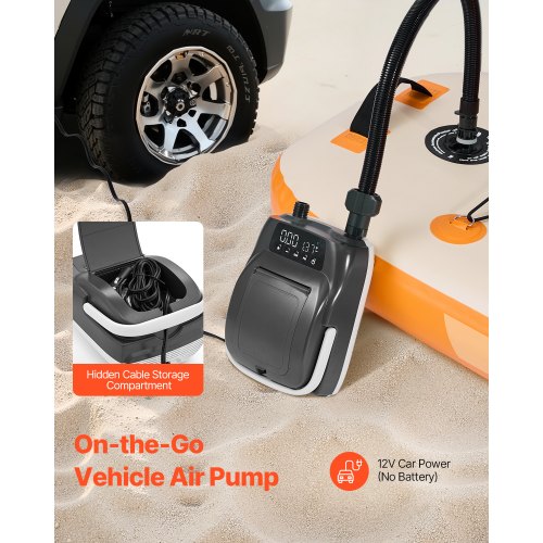 Paddleboardpump 20PSI SUP-luftpump med automatisk avstängning för uppblåsbara båtar