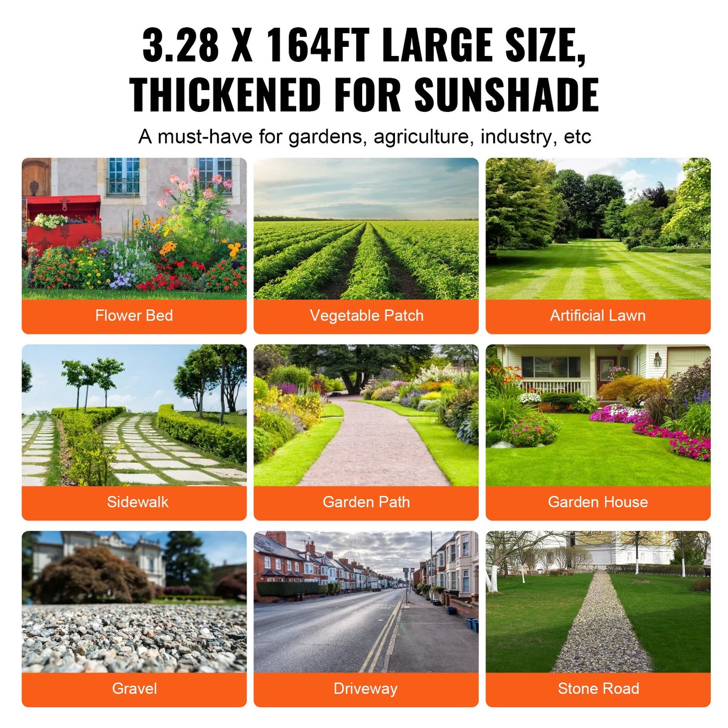 Weed Barrier Landscape Tyg, 3,28*164FT Heavy Duty Garden Weed Tyg, Vävd PP Weed Control Tyg, Driveway Tyg, Geotextil Tyg för landskapsplanering, Marktäckare, Weed Blocker Weed Mat, Bl