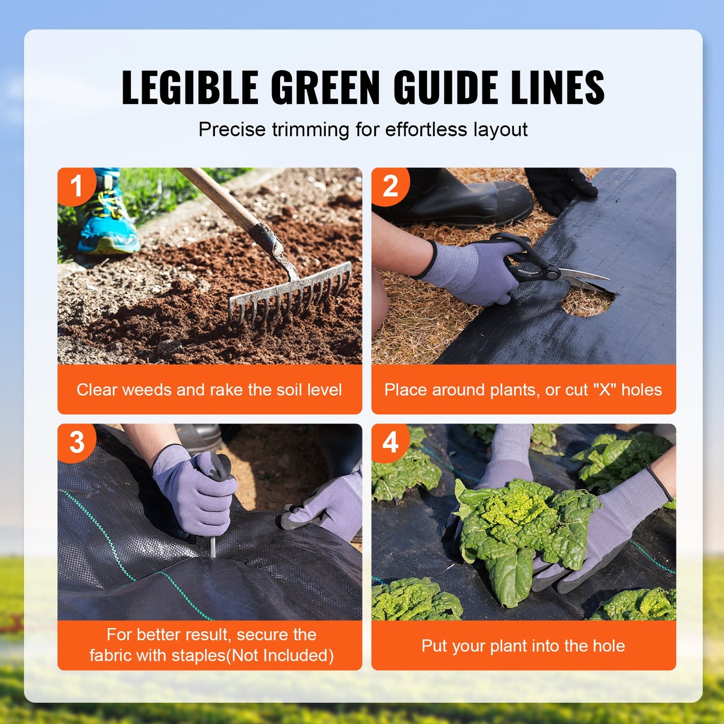 5FTx250FT Premium Heavy Duty Weed Barrier Landscape Fabric, 5OZ Woven Geotextile Fabric Under Gravel, High Permeability for Weed Blocking Weed Mat, Driveway Fabric, Weed Control Garden Cloth