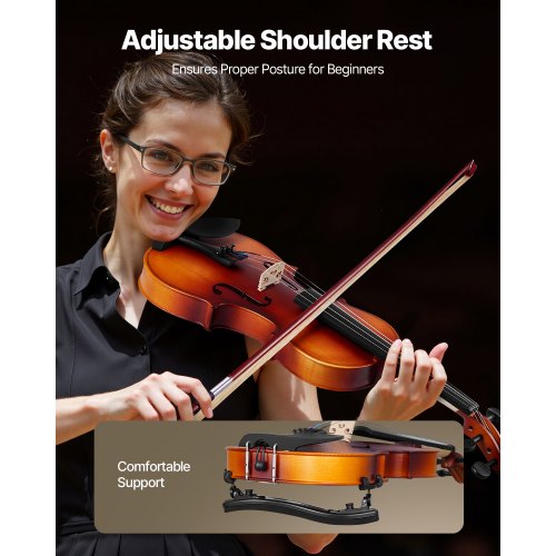 Violin set 355 mm for beginners with case in brown raisin | EU