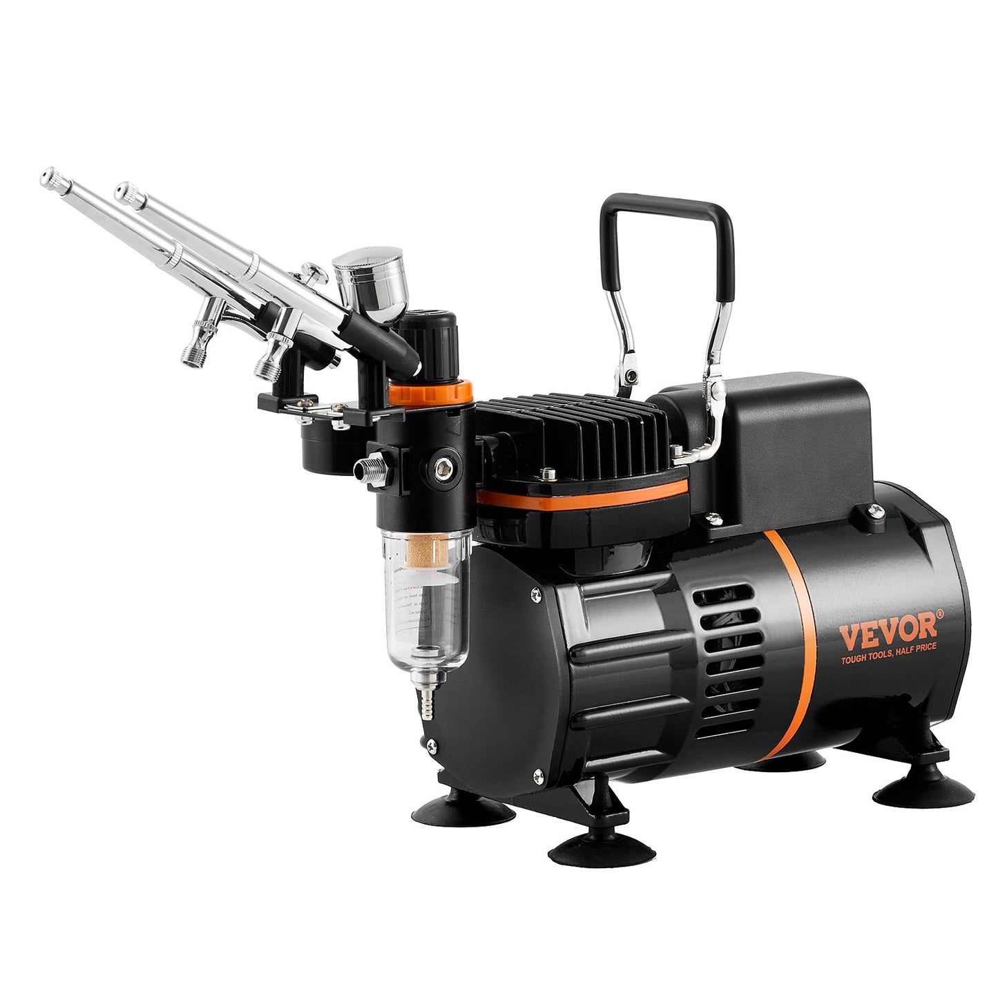 Airbrush Kit Double Fan Air Compressor Airbrushing System Kit 3 Airbrushes