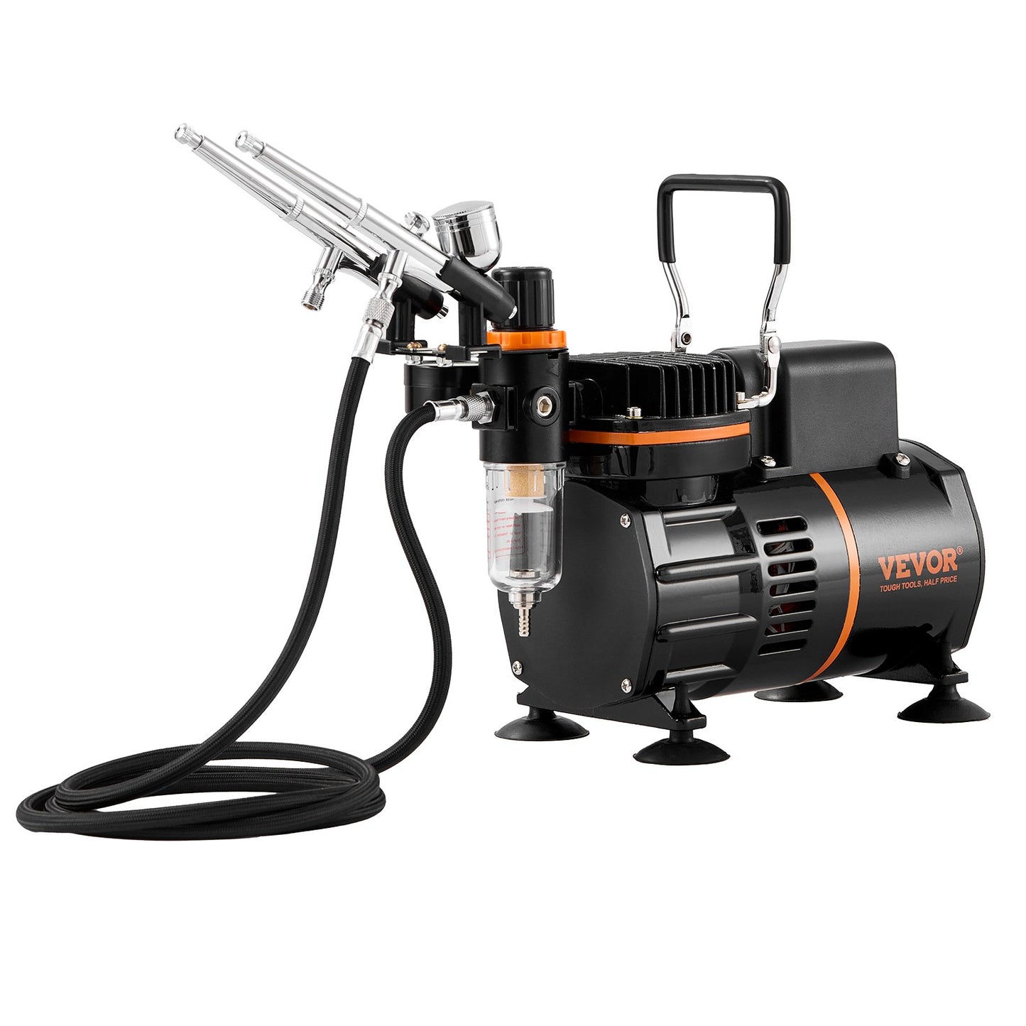 Airbrush Kit Double Fan Air Compressor Airbrushing System Kit 3 Airbrushes