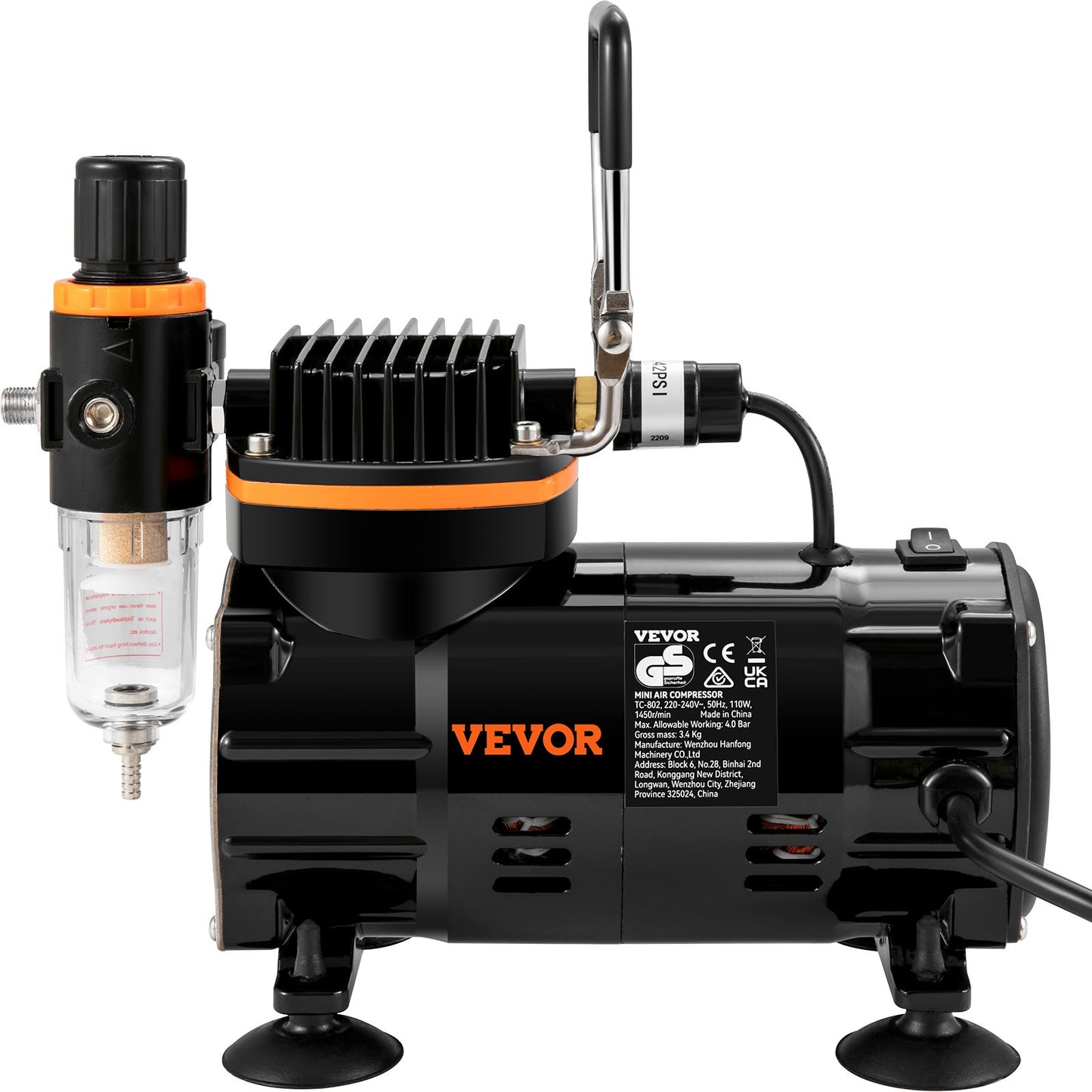 Airbrush-Kit, professionelles Airbrush-Set mit Kompressor, Airbrush-System-Kit mit Mehrzweck-Airbrushes mit Doppelwirkung und Schwerkraftzufuhr, Sprühmodell für Kunst, Nägel, Kekse, Tattoos, Make-up, Kuchendekoration