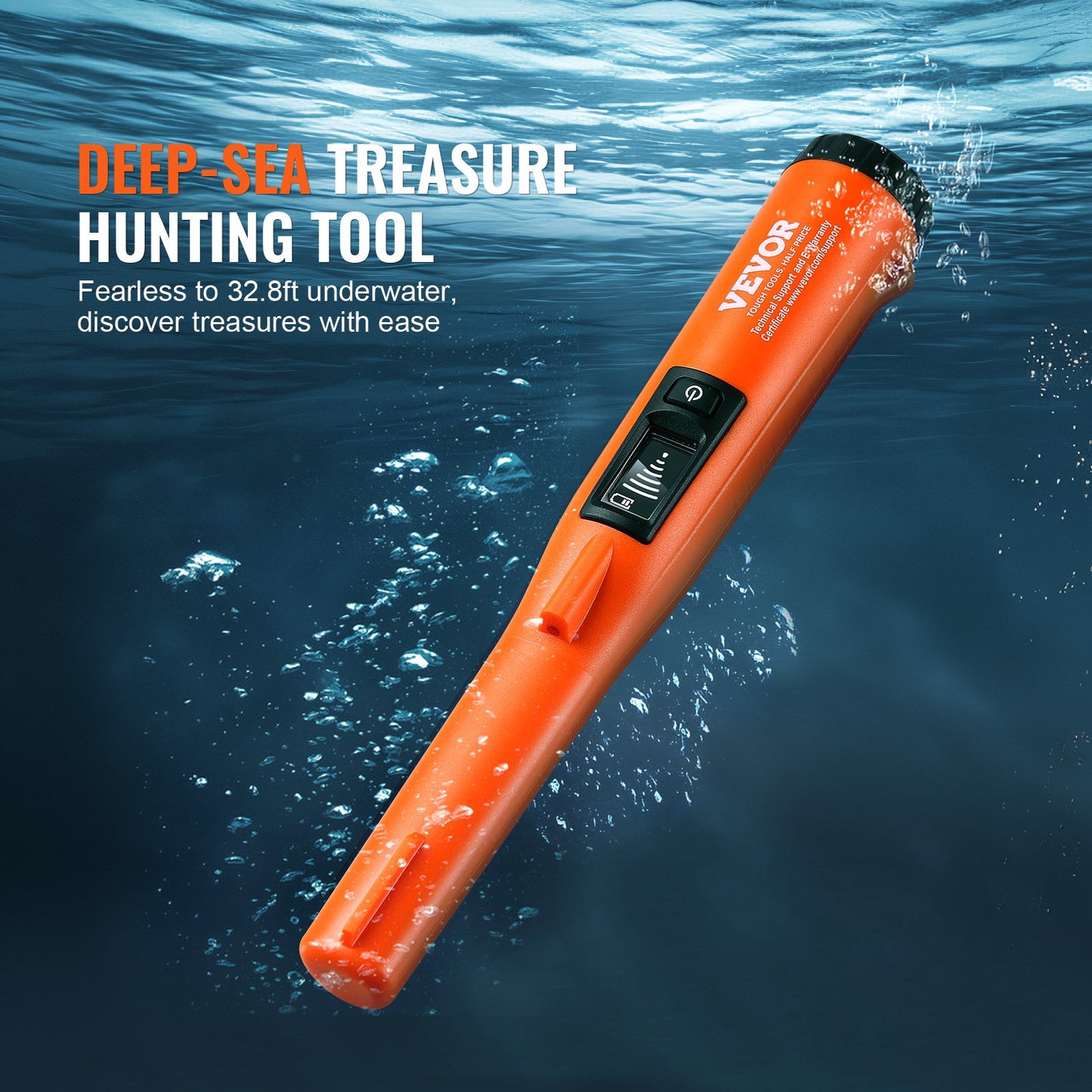 Metalldetektor Pinpointer IP68 vattentät handhållen detektorstav med LCD