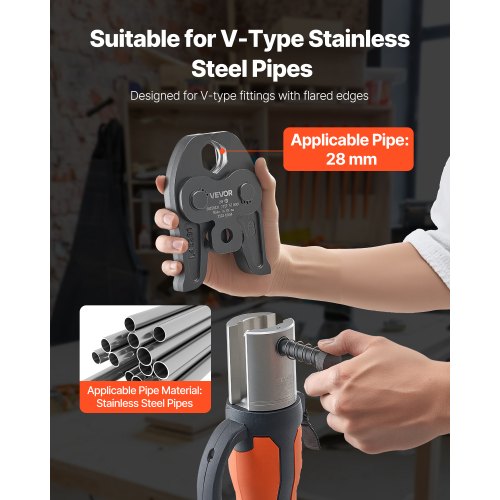 V28 Pressbacke 28mm Pressbacke Passend für V-förmige Edelstahlrohre