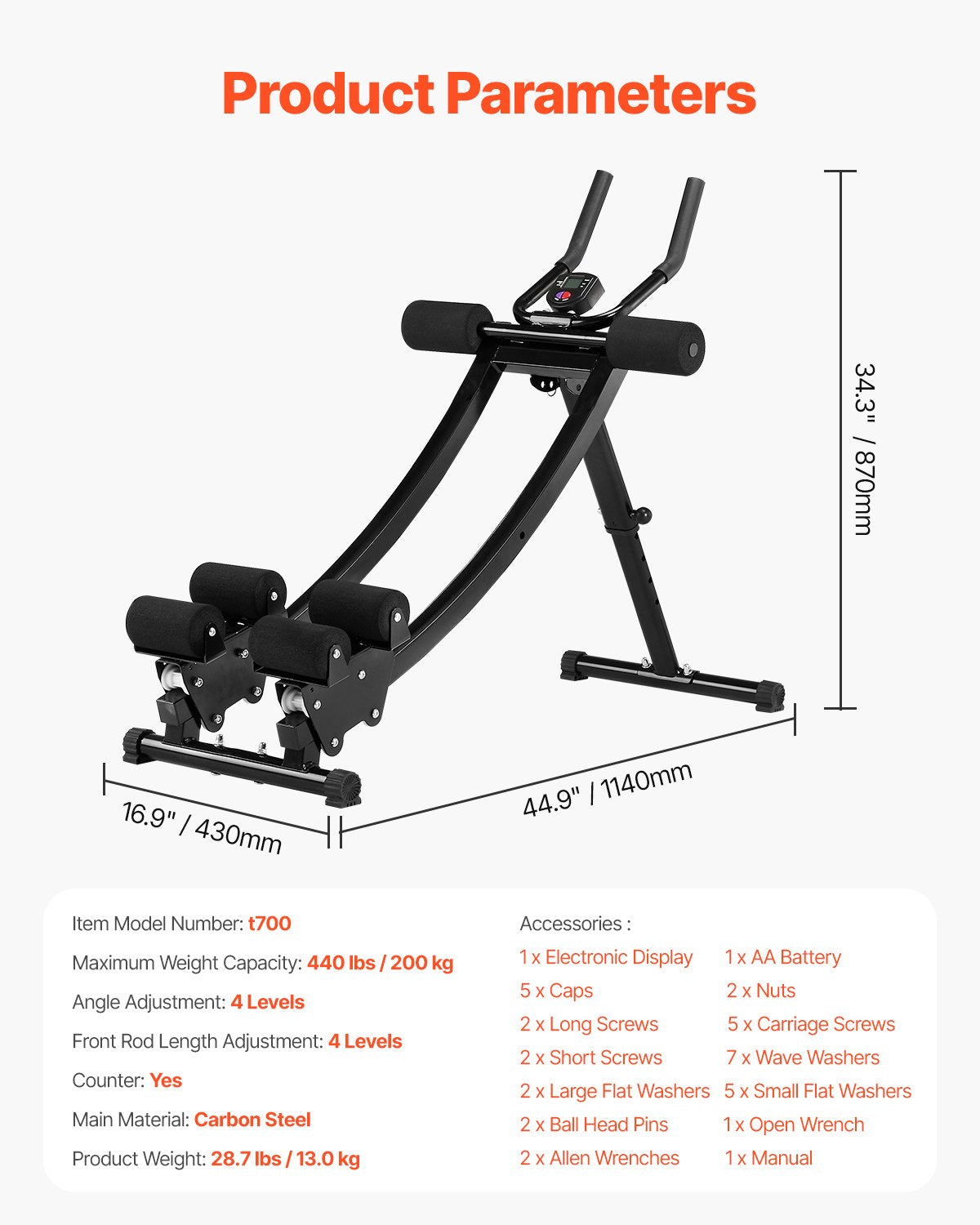 AB Träningsmaskin Utrustning Hem Gym Core Magtränare Dual-track