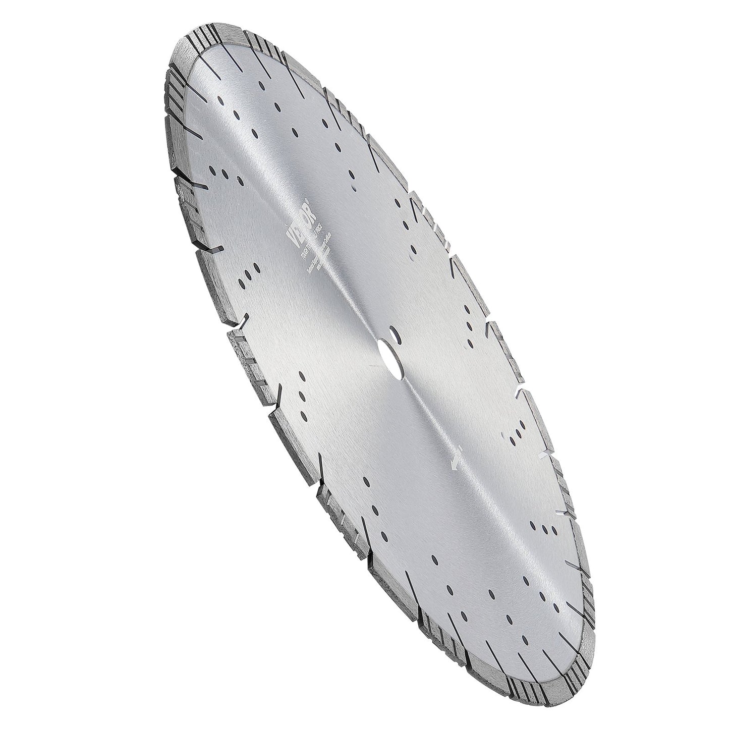 Diamantblad 16 tums betongsågblad våta eller torra 0,47 tum lutande tänder