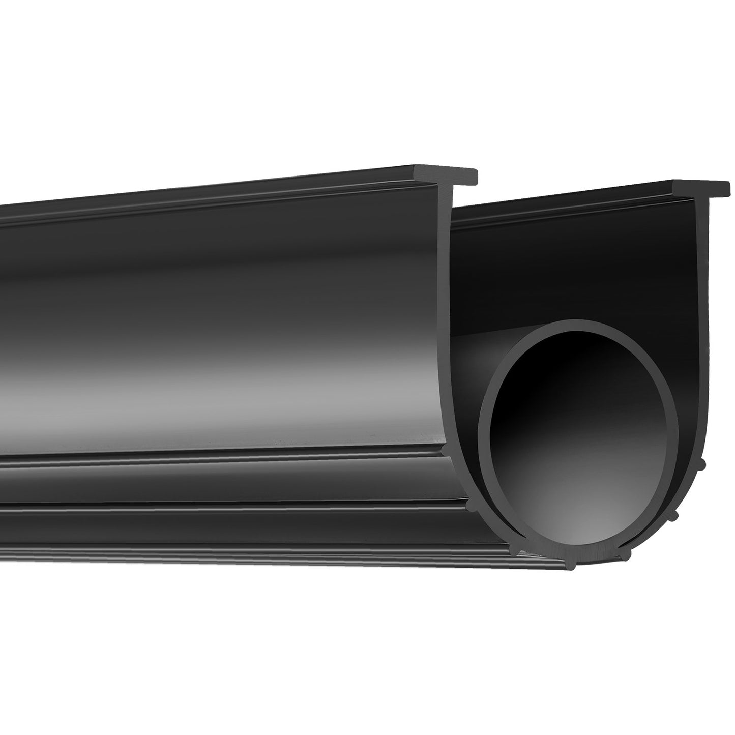 Garagedörrstätningar bottengummi, U-form +O-ringkombination garagedörr bottenvädertätning, 10 fot väderbeständig garagedörrstätning, 5/16 tum T-ändar och 3 3/4 tum bredd, för dörrar, svart