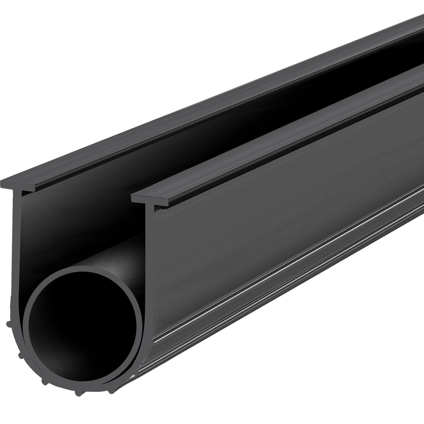 Garagedörrstätningar bottengummi, U-form +O-ringkombination garagedörr bottenvädertätning, 10 fot väderbeständig garagedörrstätning, 5/16 tum T-ändar och 3 3/4 tum bredd, för dörrar, svart