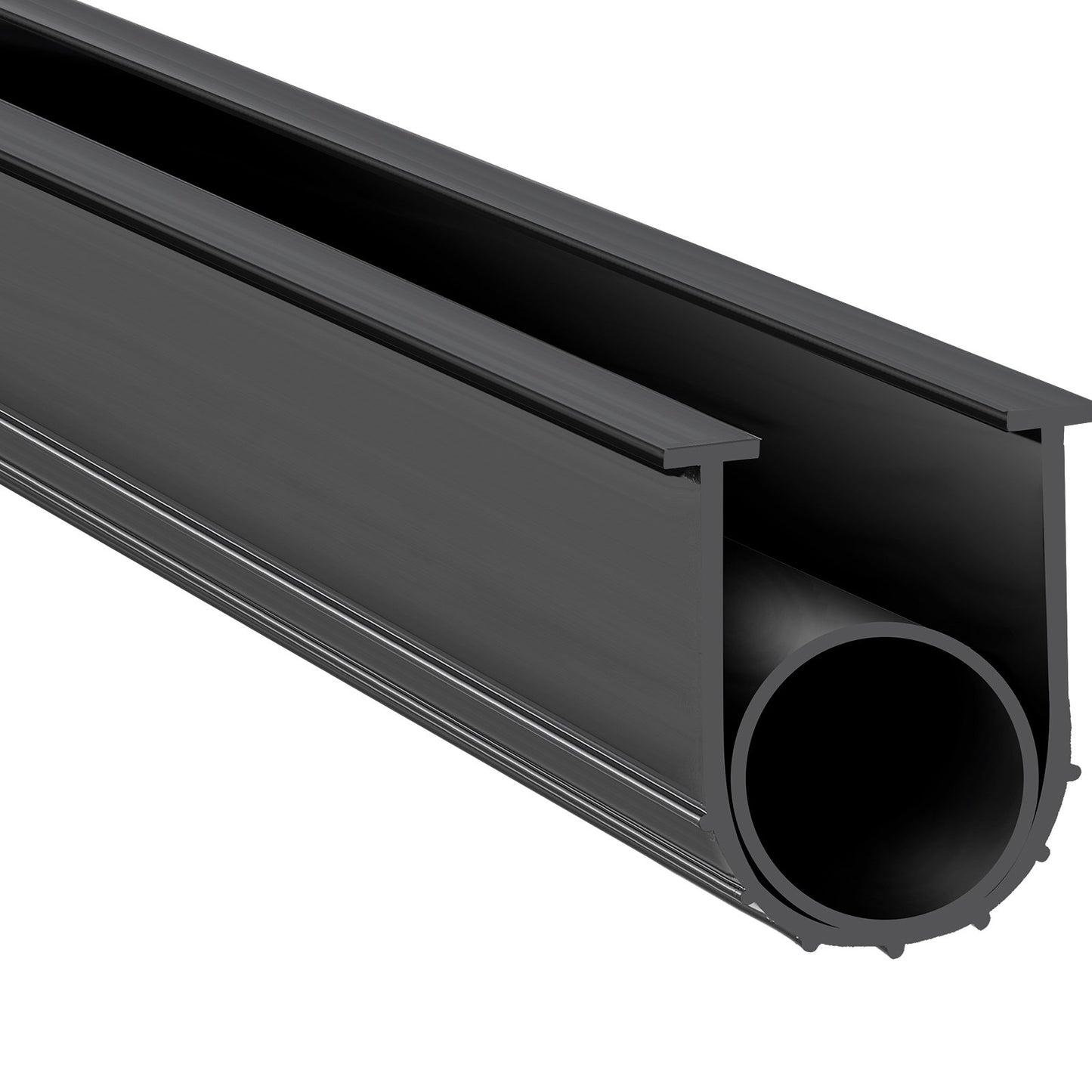 Garagedörrstätningar bottengummi, U-form +O-ringkombination garagedörr bottenvädertätning, 10 fot väderbeständig garagedörrstätning, 5/16 tum T-ändar och 3 3/4 tum bredd, för dörrar, svart