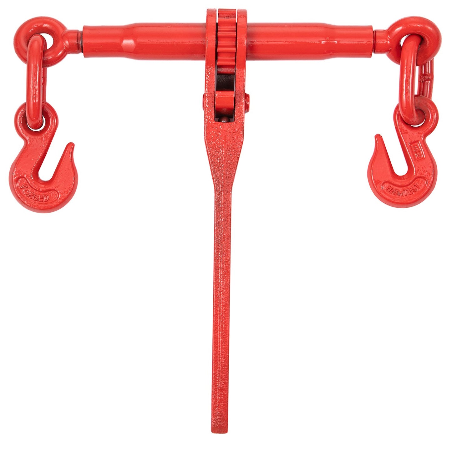 Chain Load Binder, 5/16\" Tie Down Kit med 6600LBS arbetslastkapacitet och två gripkrokar, inkluderar (4) Spärrbindare - (4) 21\' Grade 80 kedjor, transportlastpaket för dragning, bogsering