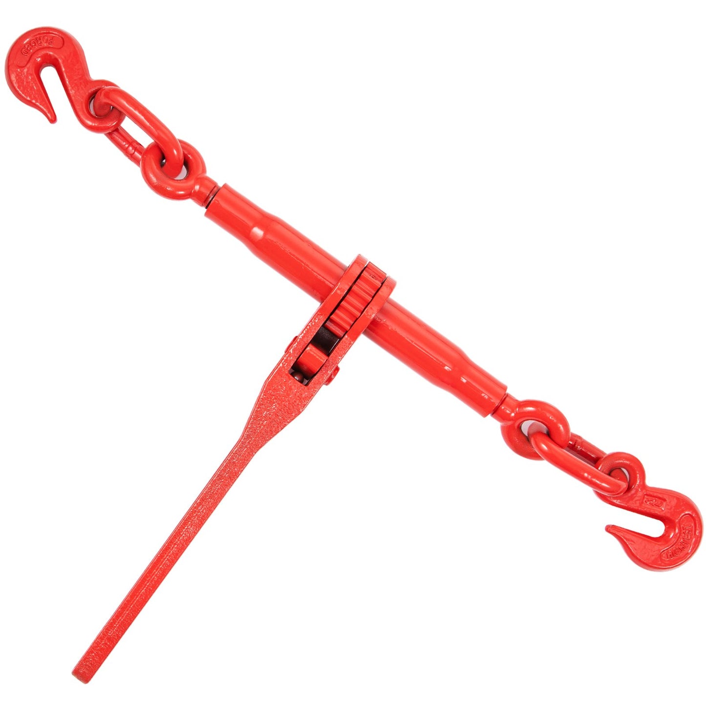 Chain Load Binder, 5/16\" Tie Down Kit med 6600LBS arbetslastkapacitet och två gripkrokar, inkluderar (4) Spärrbindare - (4) 21\' Grade 80 kedjor, transportlastpaket för dragning, bogsering