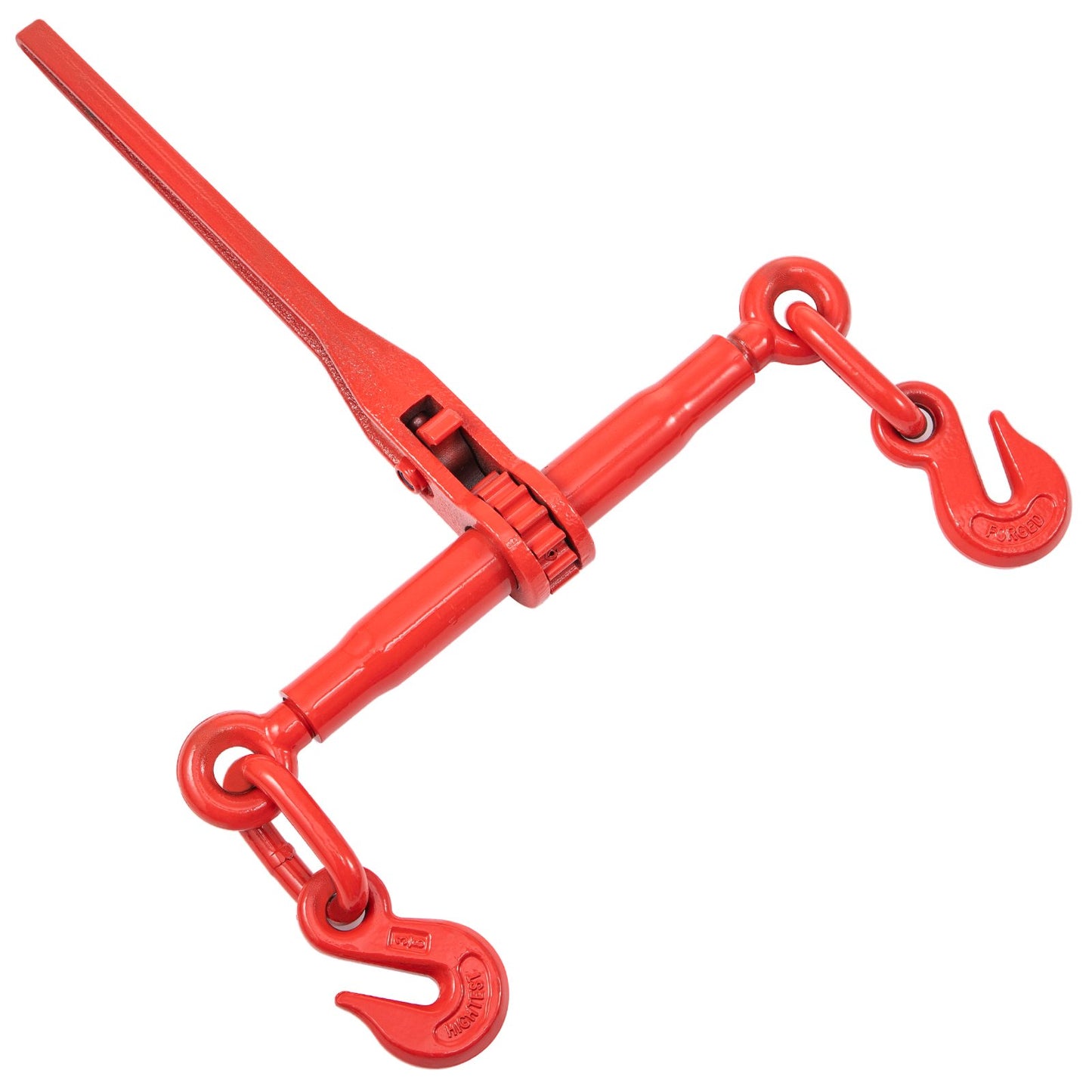 Chain Load Binder, 5/16\" Tie Down Kit med 6600LBS arbetslastkapacitet och två gripkrokar, inkluderar (4) Spärrbindare - (4) 21\' Grade 80 kedjor, transportlastpaket för dragning, bogsering