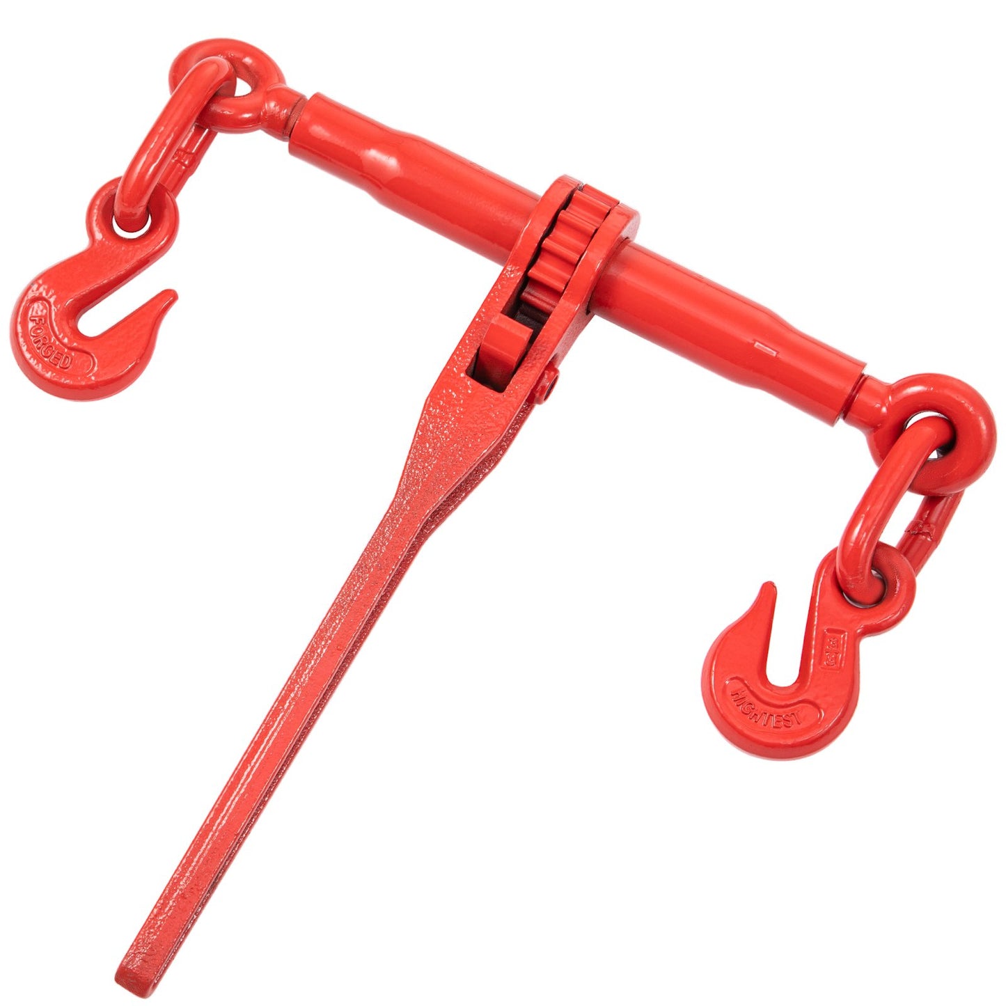 Chain Load Binder, 5/16\" Tie Down Kit med 6600LBS arbetslastkapacitet och två gripkrokar, inkluderar (4) Spärrbindare - (4) 21\' Grade 80 kedjor, transportlastpaket för dragning, bogsering