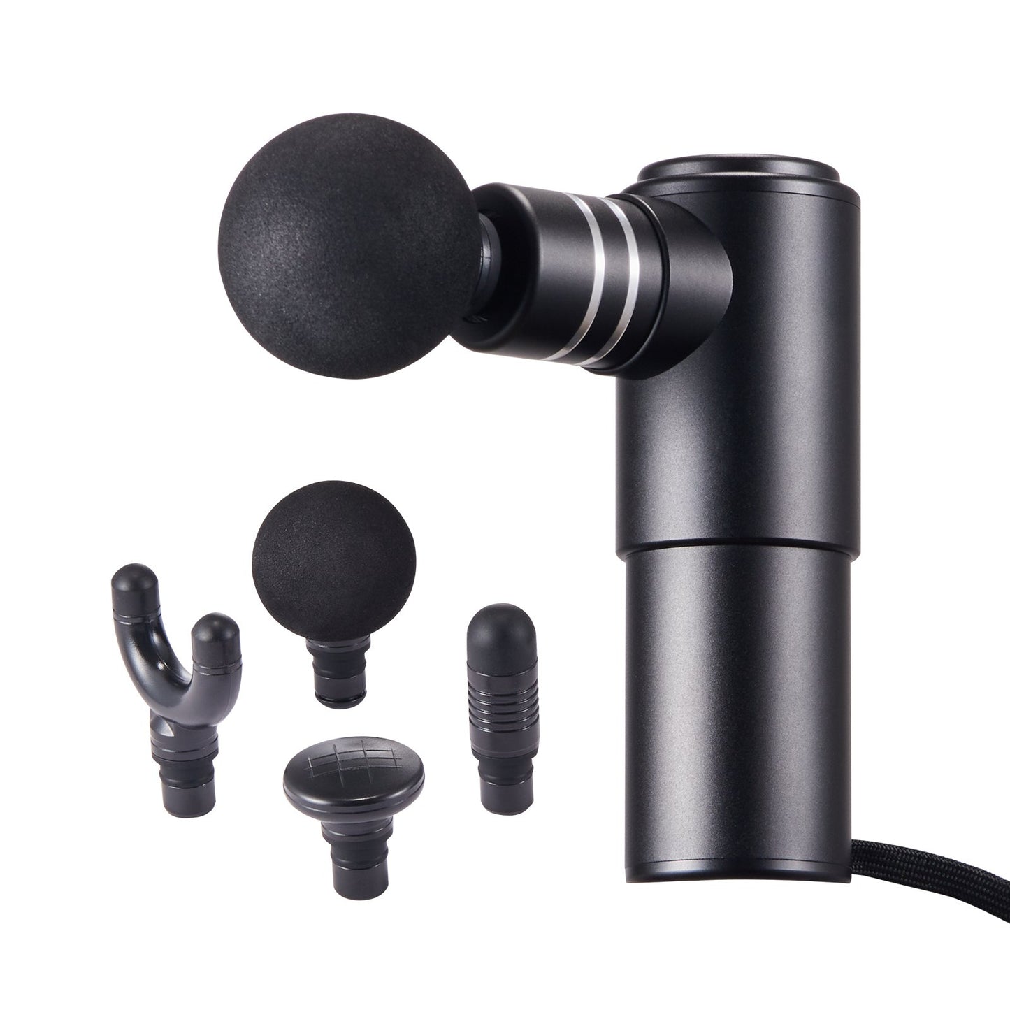 Massage Gun Deep Tissue Percussion Muscle Massager med 4 hastigheter 4 huvuden