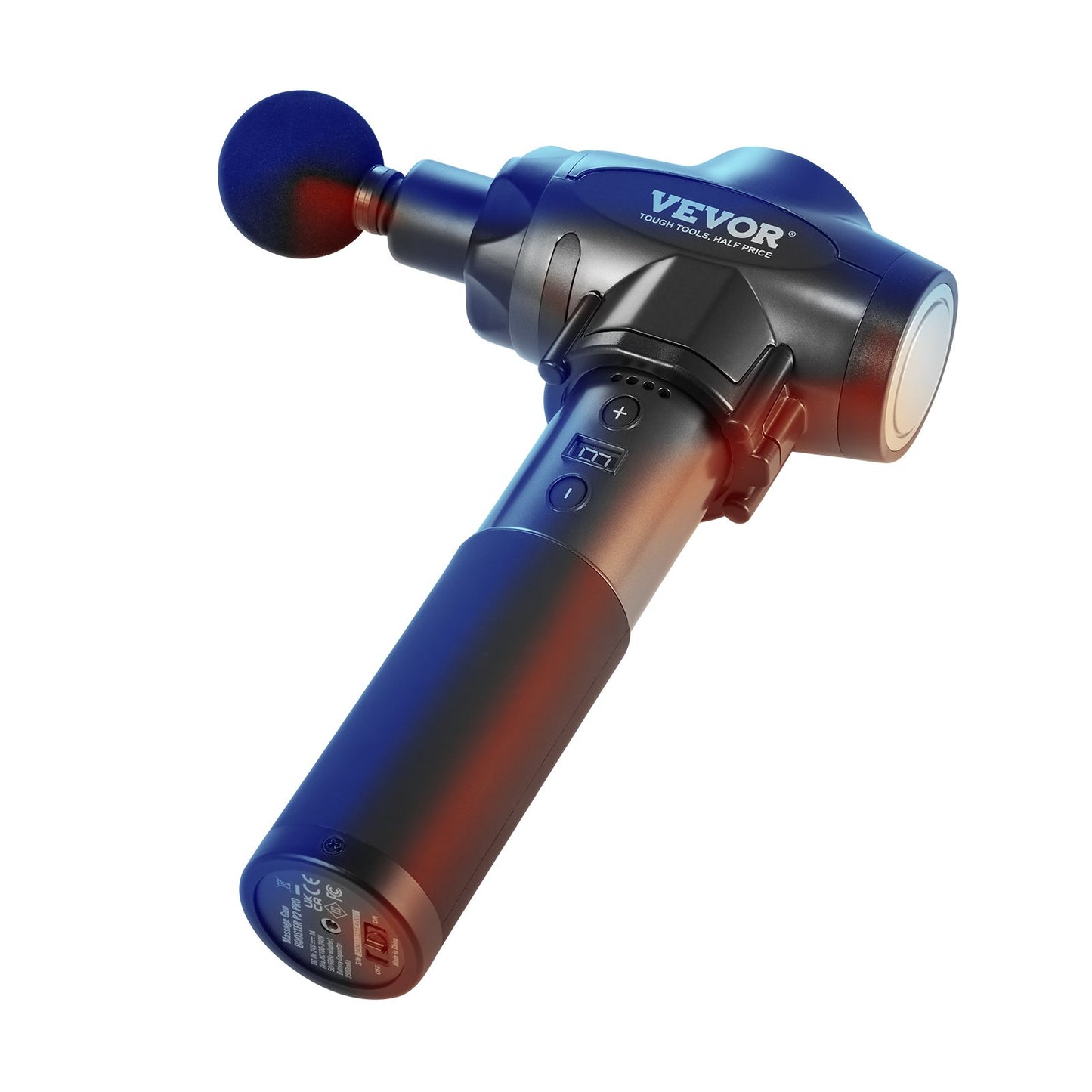 Massage Gun Deep Tissue Percussion Muscle Massager med 9 hastigheter 6 huvuden