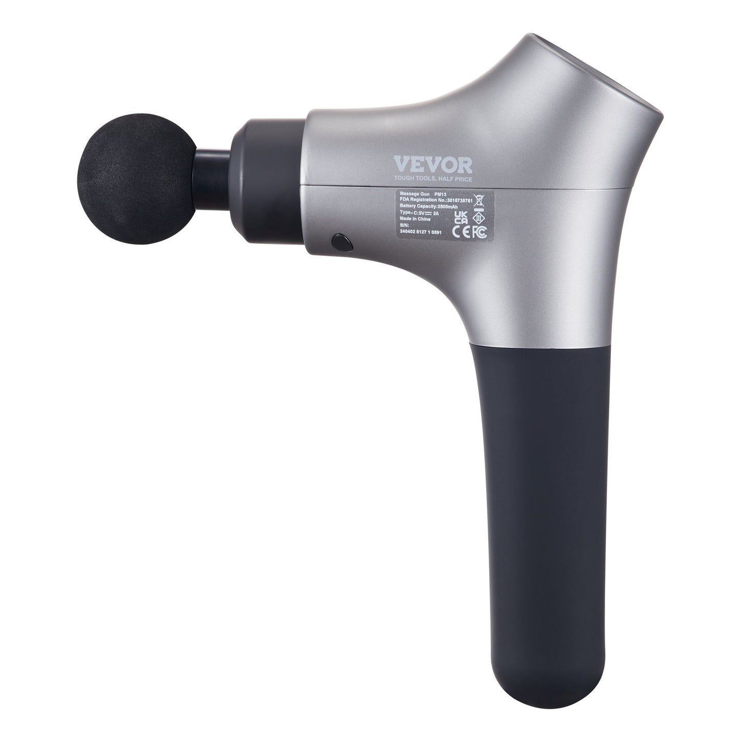 Massage Gun Deep Tissue Percussion Muscle Massager med 6 hastigheter 4 huvuden