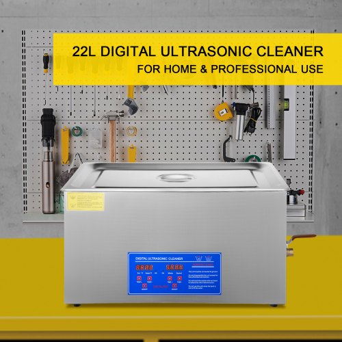 22L Ultraljudsrengöringsmaskin för rostfritt stål Ultraljudsrengöringsmaskin Digital Värmare Timer Smyckesrengöring för kommersiellt personligt hembruk (22L) | EU