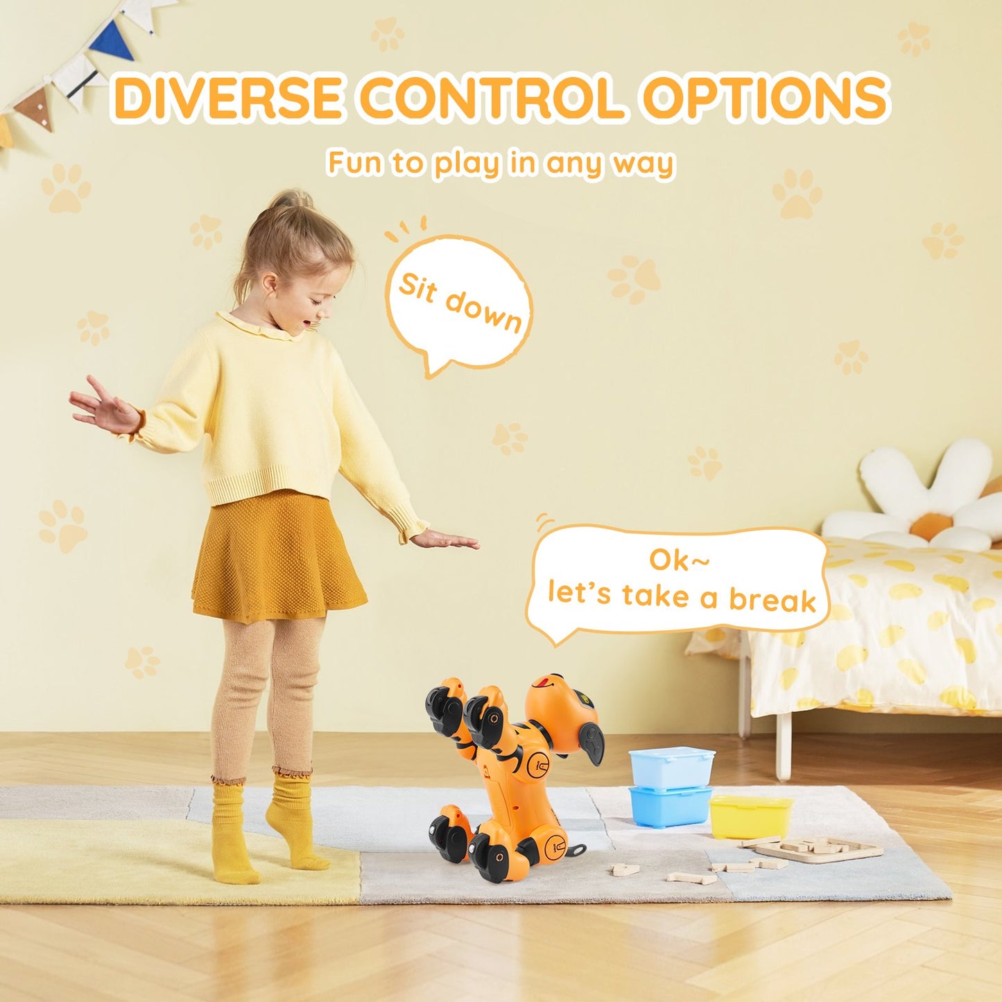 RC Robot Hundleksak Pratar Dansande Touch & Voice Fjärrkontroll Programmerbar