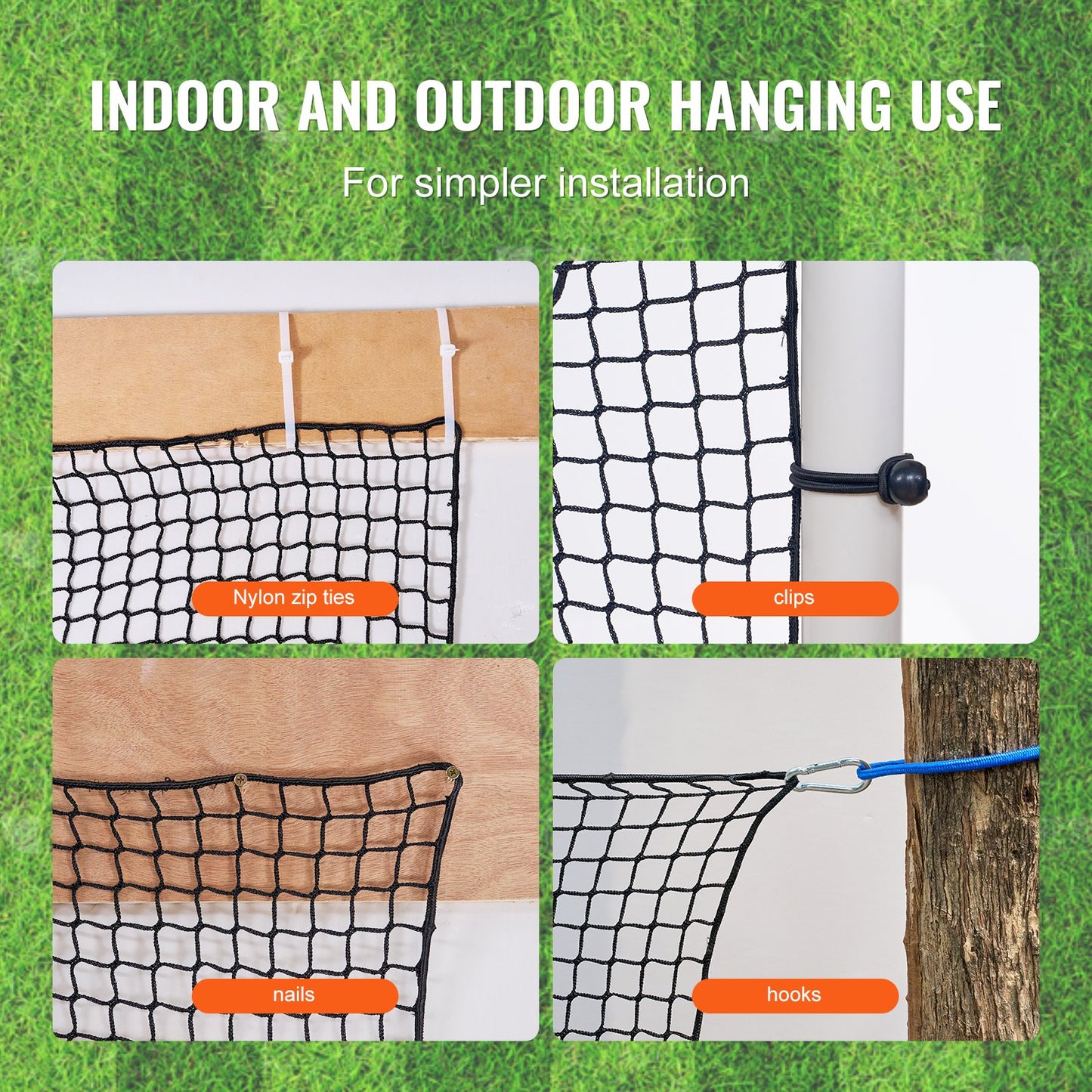Golfnät, 10x10 fot golfträningsnät, inomhusträffnät för golf, baseboll, hockey, fotboll, kraftigt nylon DIY-bollnät, sportnätbarriär för körträningsgunga på bakgården (endast nät)