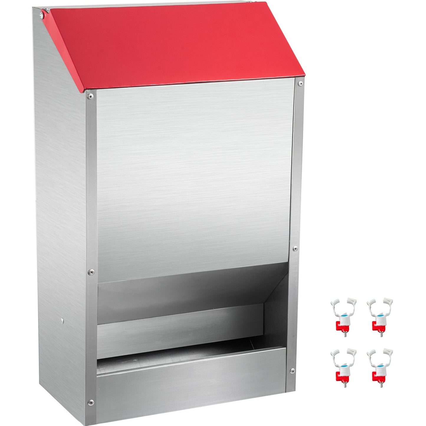 Verzinkter Geflügelfutterautomat, fasst 30 Pfund Futter, Hühnerfutterautomat, kein Verschütten