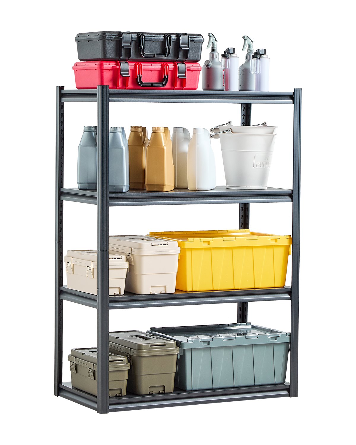 Förvaringshyllor 20" D x 40" B x 57" H 4-vånings Garage Förvaringshyllor