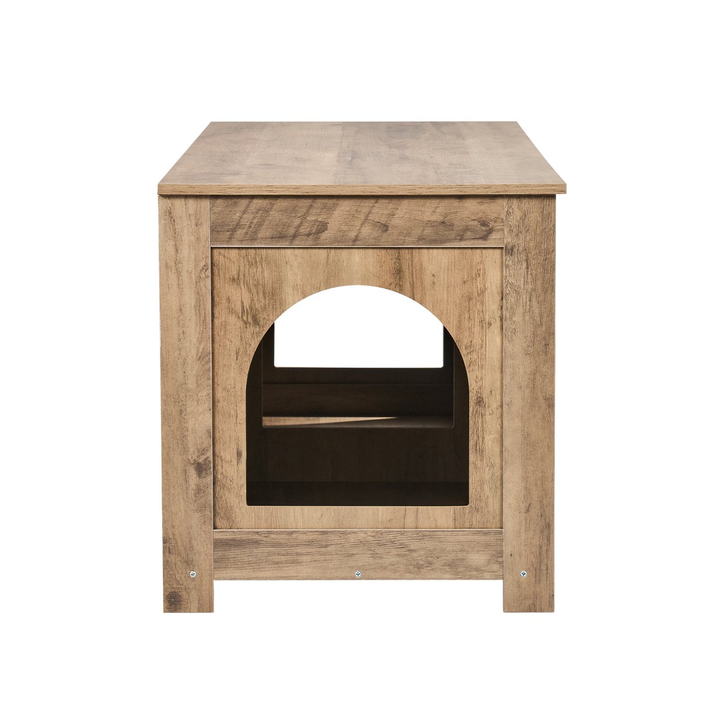 Cat litter box enclosure Wooden cat litter box Furniture hidden 2 rooms Greige